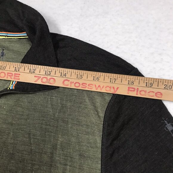 SMARTWOOL Shirt Men L Green Classic Thermal Base Layer Merino 250 Wool Runner - Picture 3 of 10